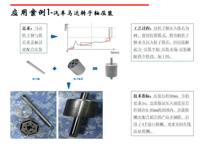 深圳伺服压力机在马达、电机、轴承压装上的应用